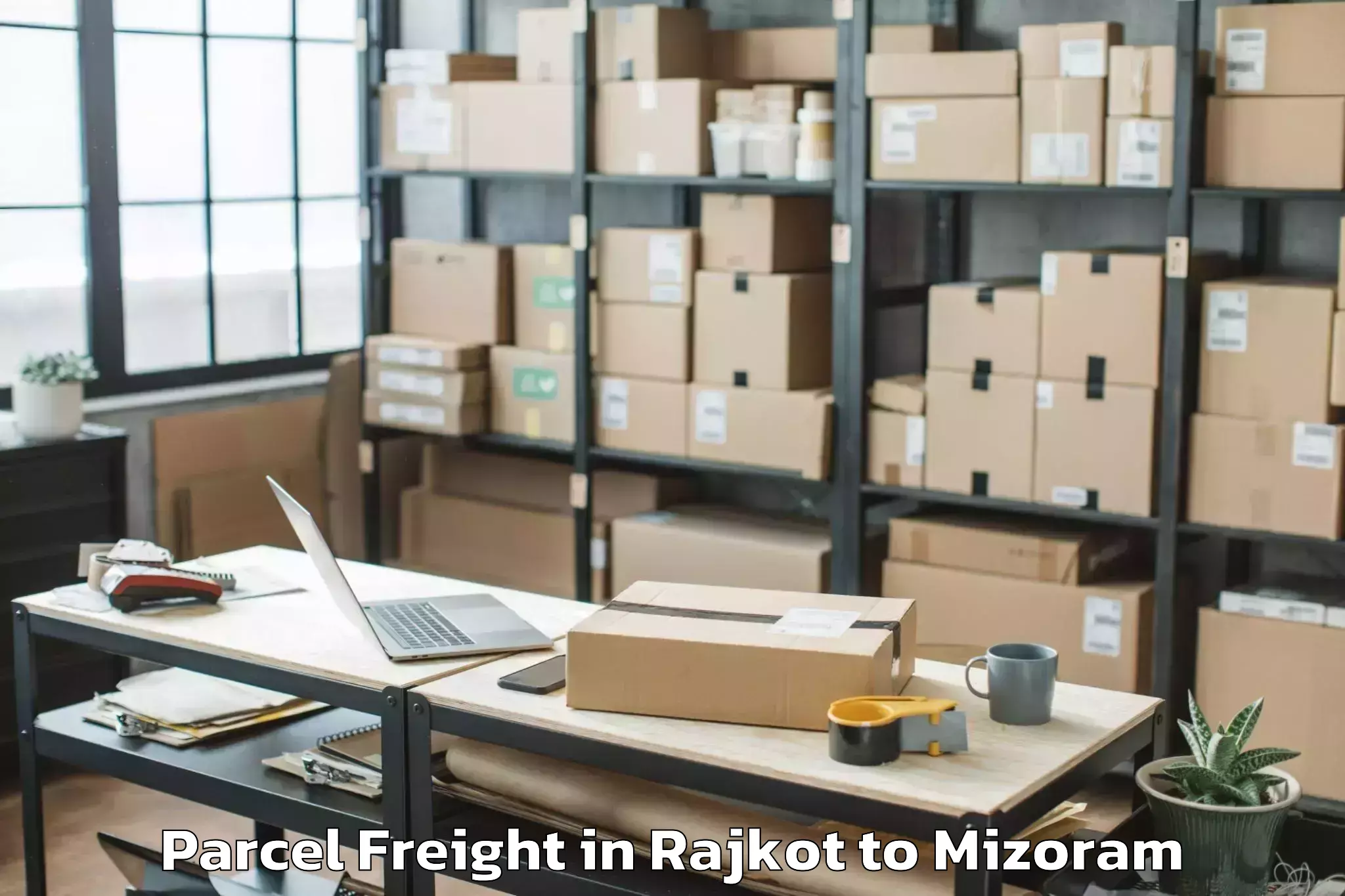 Reliable Rajkot to Khawzawl Parcel Freight